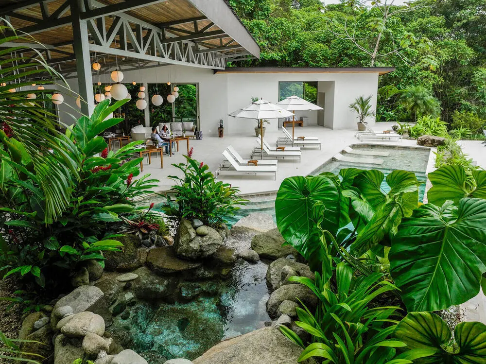 Poolside lounge at the resort